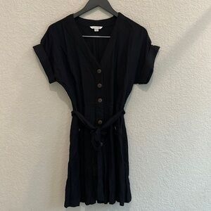 American Eagle Black Linen Dress Size SP like new no tags
